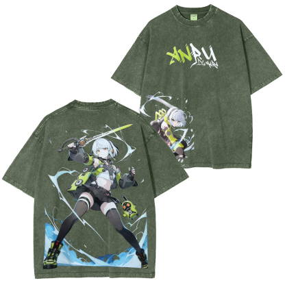 Zenless Zone Zero Anby Demara Printed Unisex Washed T-Shirt