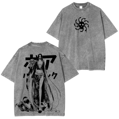 One Piece Boa Hancock Printed Unisex Washed T-Shirt