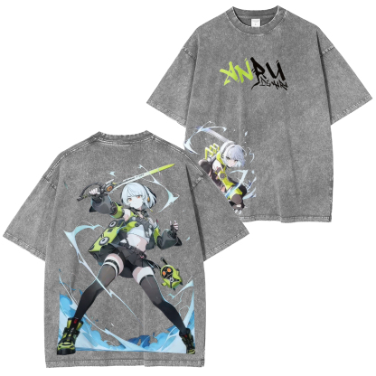 Zenless Zone Zero Anby Demara Printed Unisex Washed T-Shirt