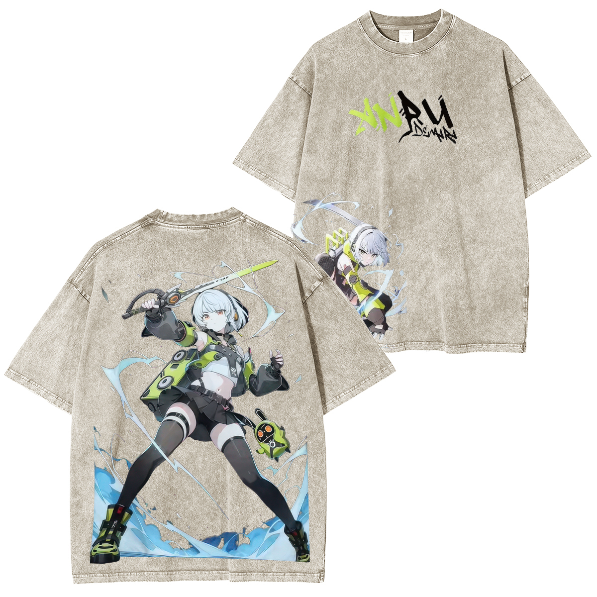 Zenless Zone Zero Anby Demara Printed Unisex Washed T-Shirt