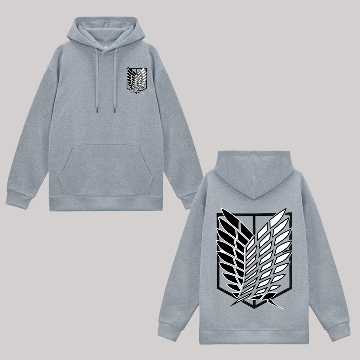 Attack on Titan Printed Fleece-lined Unisex Hoodie