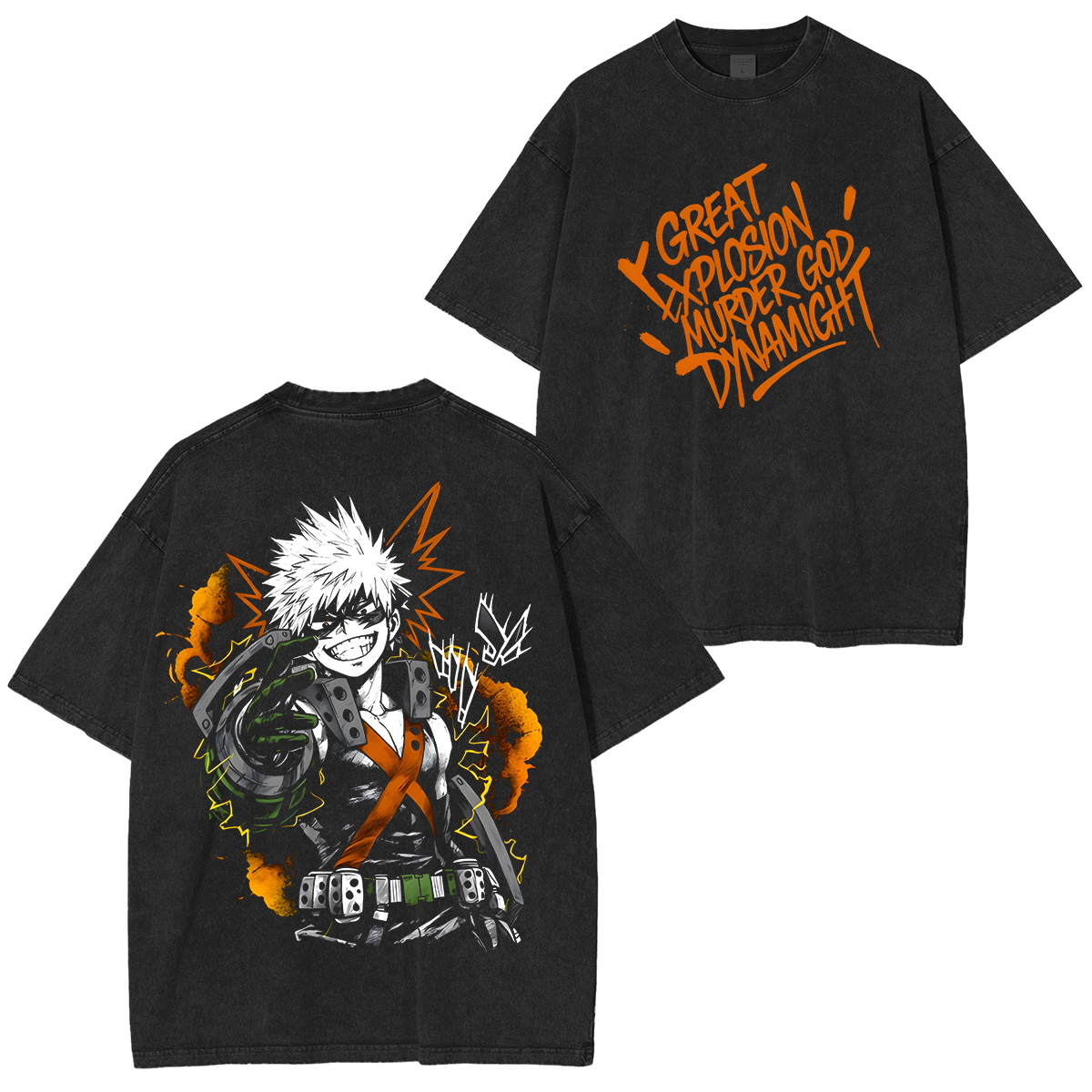 My Hero Academia Katsuki Bakugo Unisex Washed T-Shirt