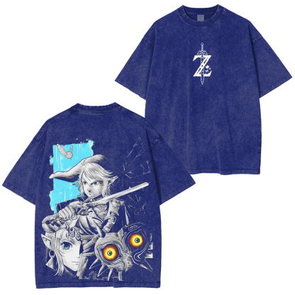 The Legend of Zelda Printed Unisex Washed T-Shirt