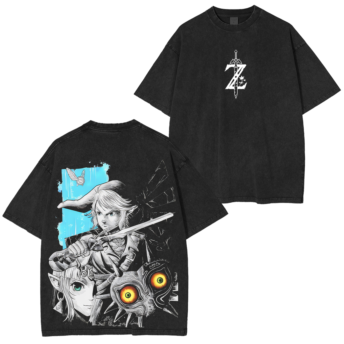 The Legend of Zelda Printed Unisex Washed T-Shirt