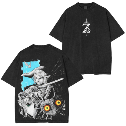 The Legend of Zelda Printed Unisex Washed T-Shirt