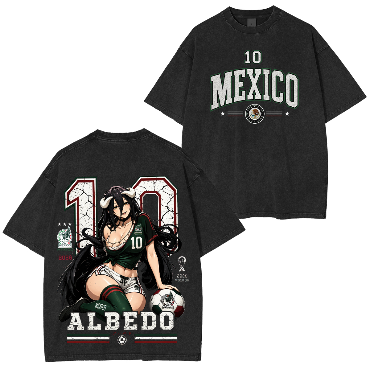 Overlord Albedo Printed Unisex Washed T-Shirt