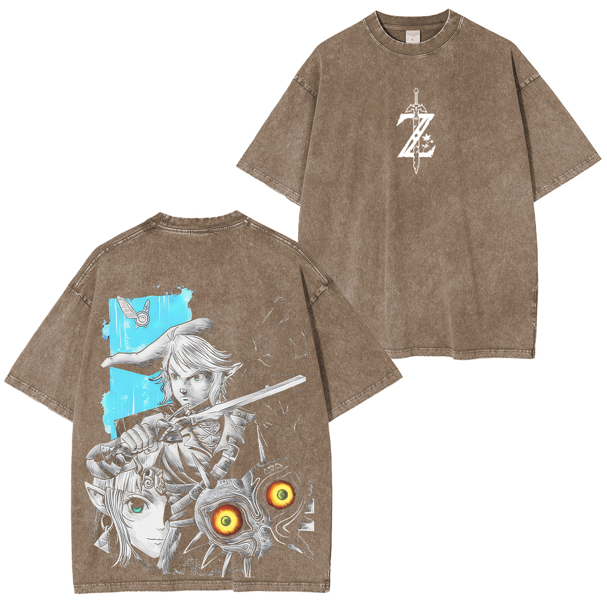 The Legend of Zelda Printed Unisex Washed T-Shirt