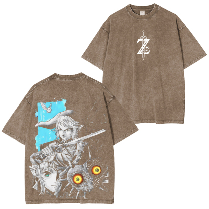 The Legend of Zelda Printed Unisex Washed T-Shirt