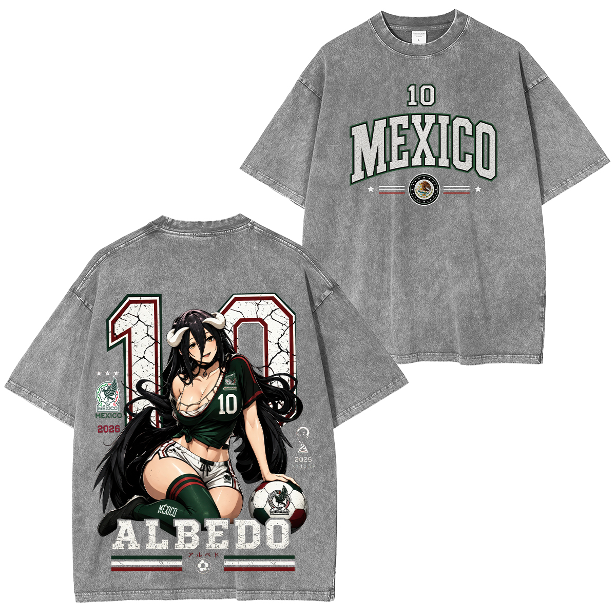 Overlord Albedo Printed Unisex Washed T-Shirt