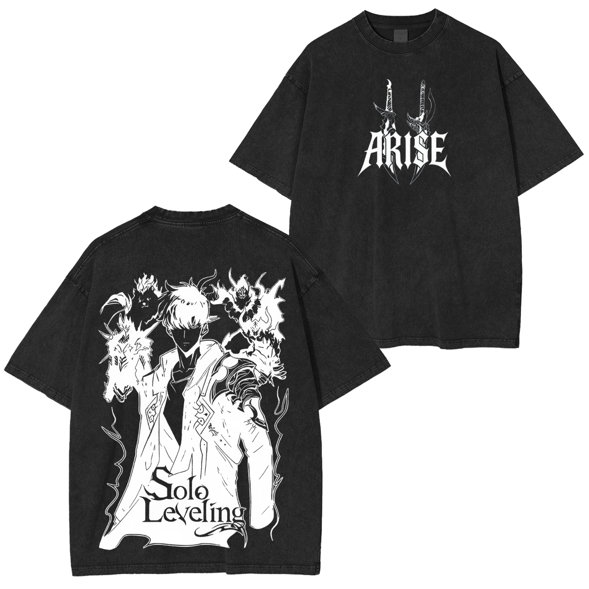 Solo Leveling Printed Unisex Washed T-Shirt