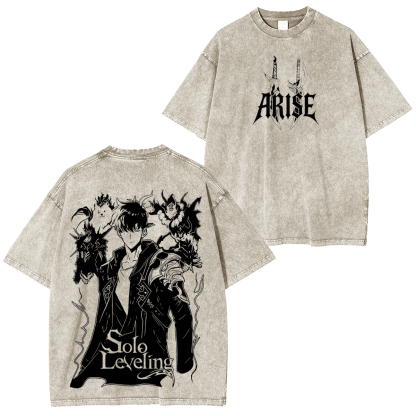 Solo Leveling Printed Unisex Washed T-Shirt