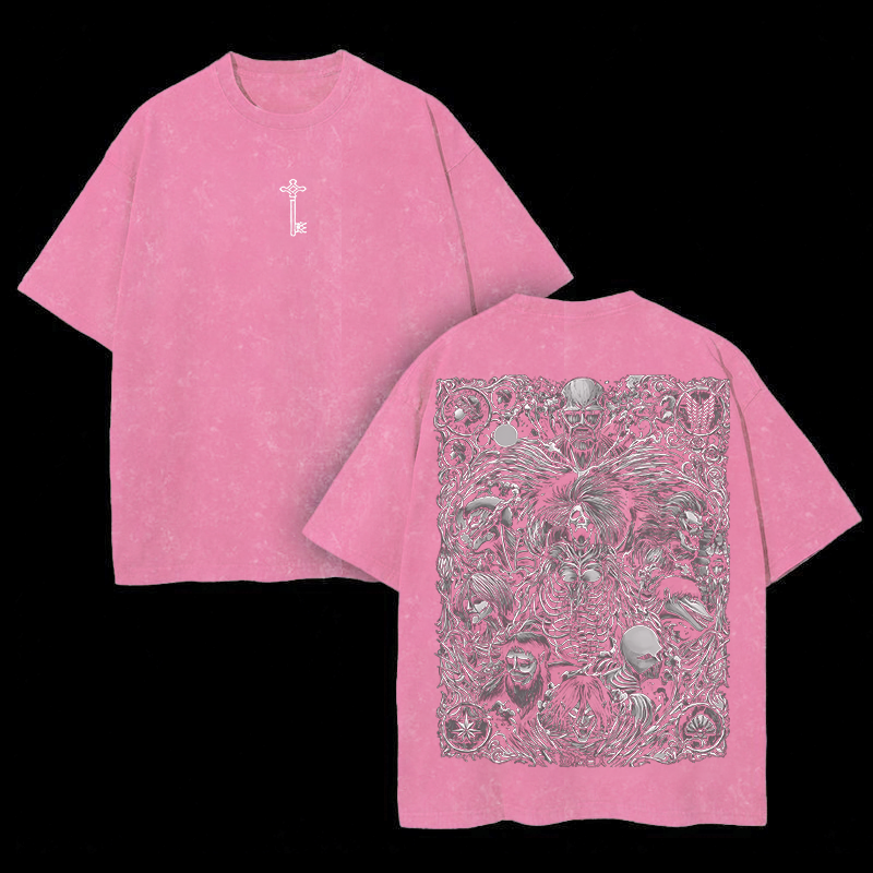 Attack on Titan Oversize Washed T-Shirt