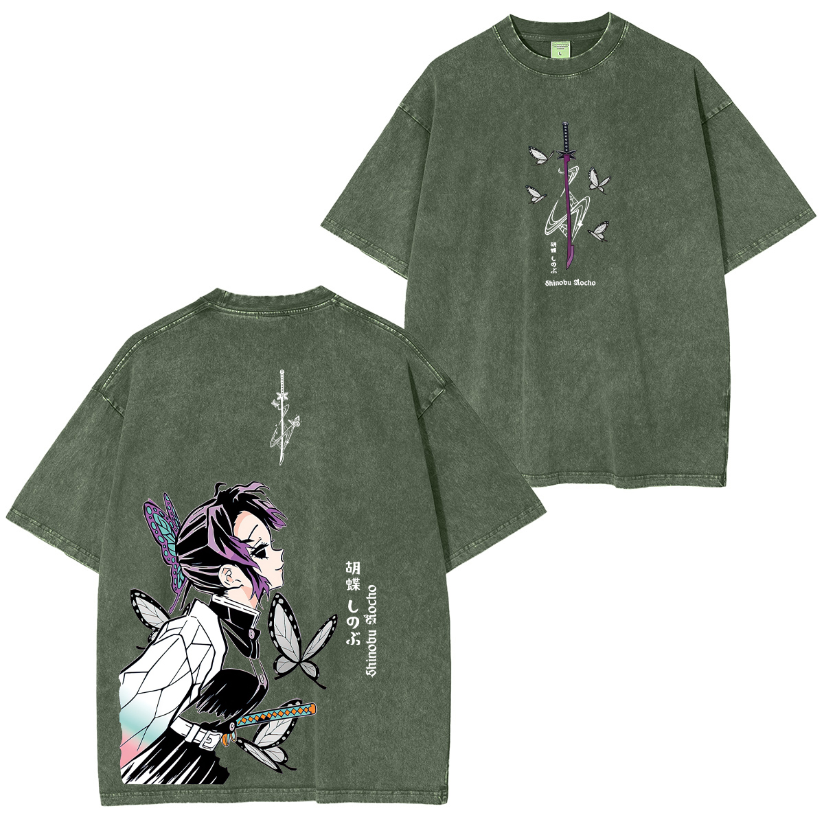 Demon Slayer Shinobu Kocho Unisex Washed T-Shirt