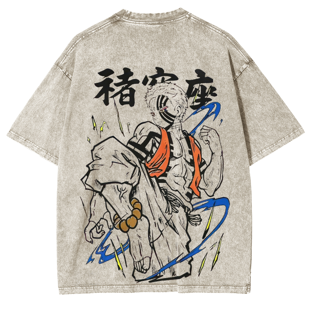Demon Slayer Akaza Unisex Washed T-Shirt