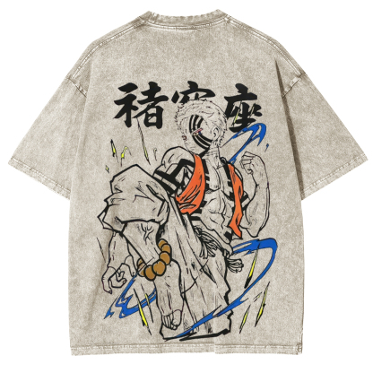 Demon Slayer Akaza Unisex Washed T-Shirt