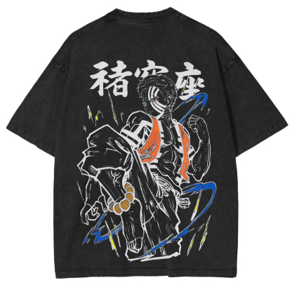 Demon Slayer Akaza Unisex Washed T-Shirt