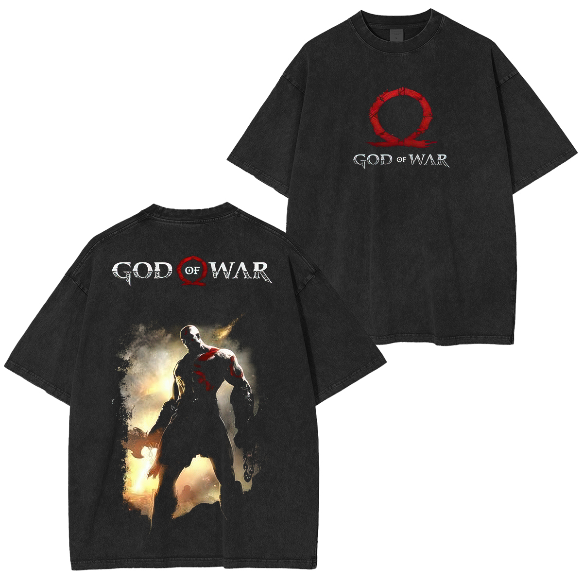 God of War Kratos Unisex Washed T-Shirt