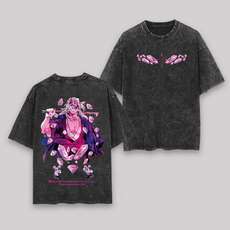 Demon Slayer Printed Unisex Washed T-Shirt