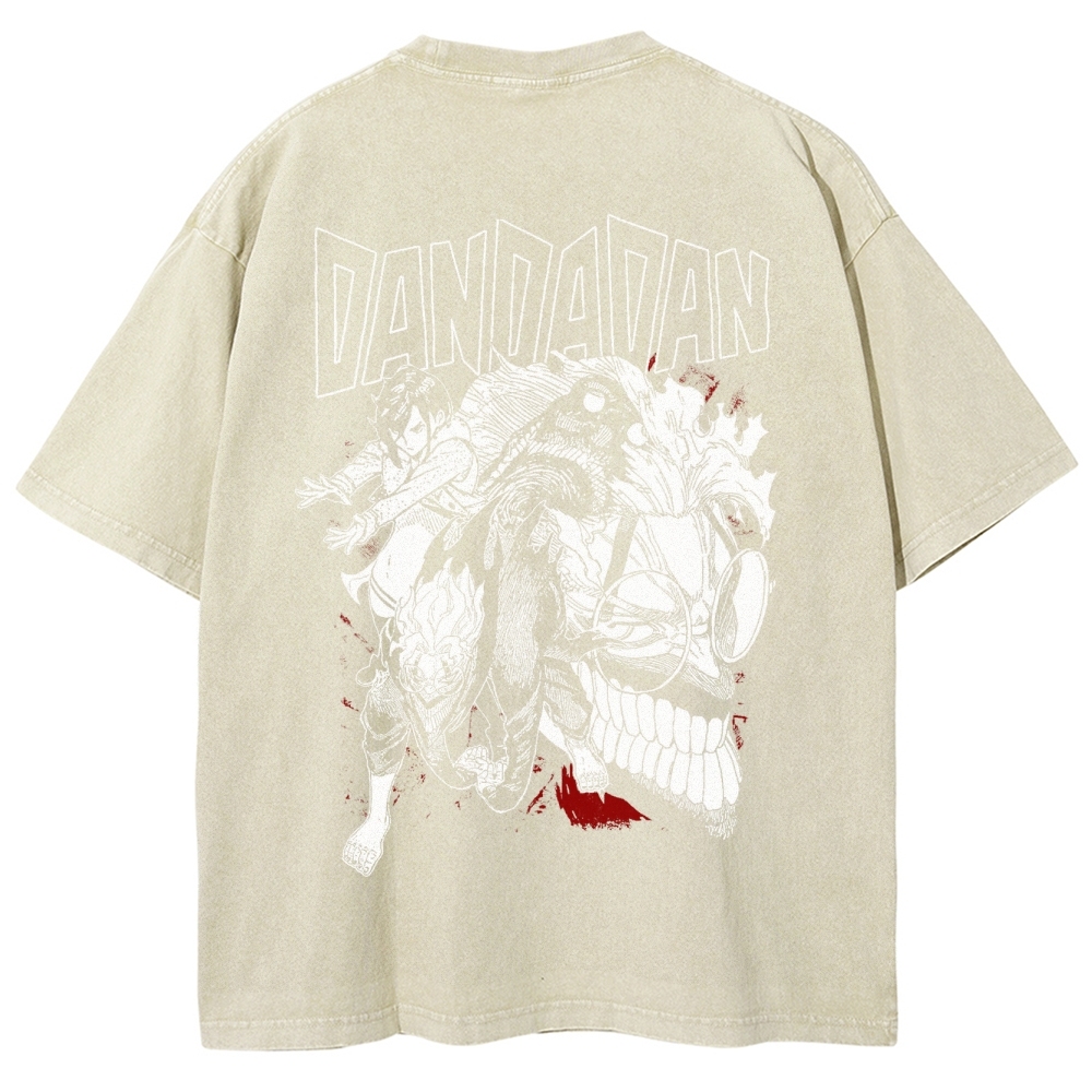 Okarun Momo Dandadan Washed T-Shirt