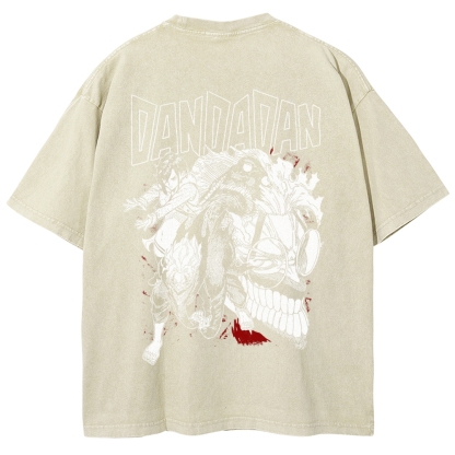 Okarun Momo Dandadan Washed T-Shirt