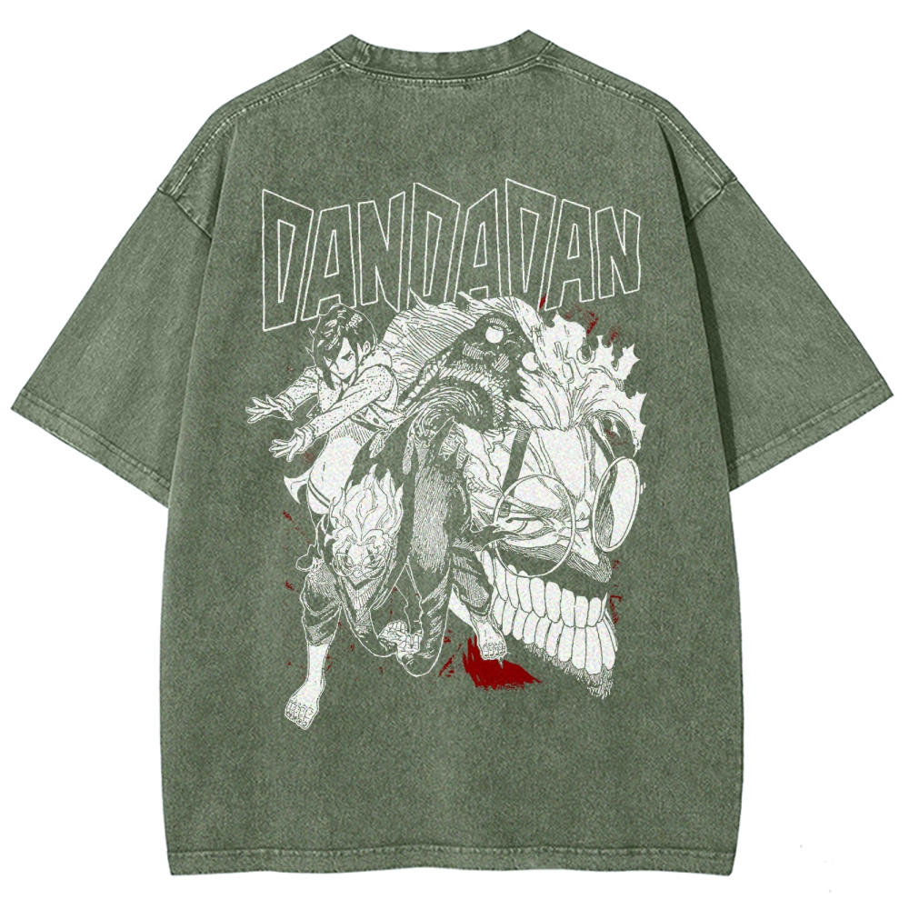 Okarun Momo Dandadan Washed T-Shirt