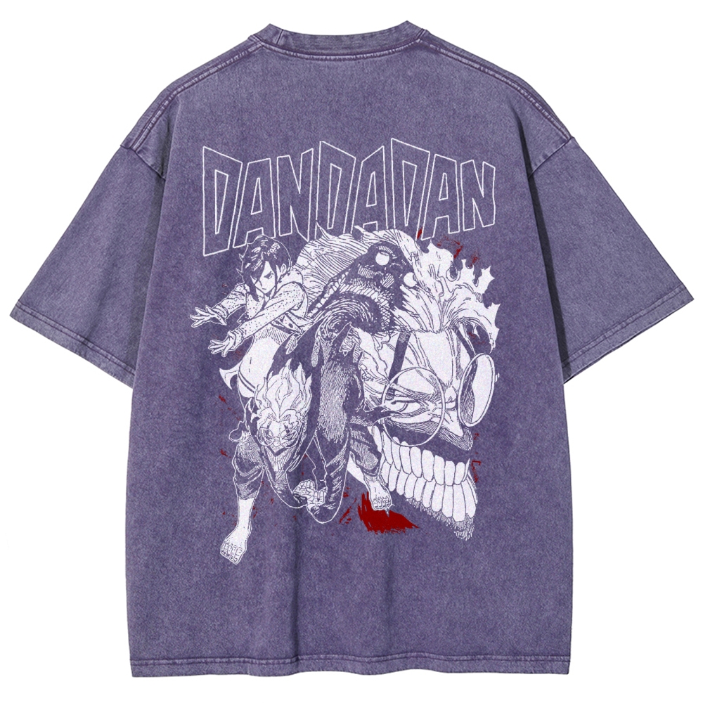 Okarun Momo Dandadan Washed T-Shirt