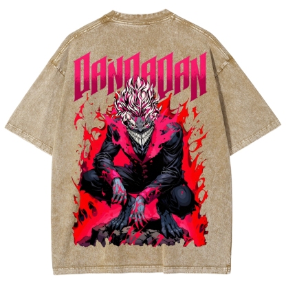 Dandadan Unisex Fit Washed T-Shirt