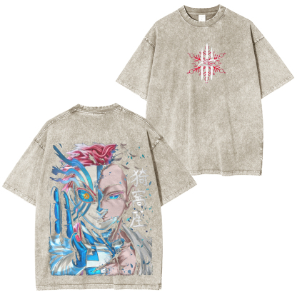 Demon Slayer Akaza Unisex Washed T-Shirt
