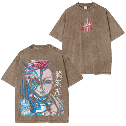 Demon Slayer Akaza Unisex Washed T-Shirt
