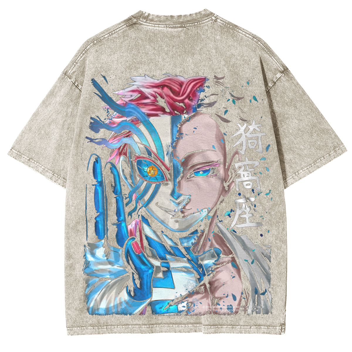 Demon Slayer Akaza Unisex Washed T-Shirt