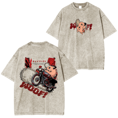 Chainsaw Man Pochita Unisex Washed T-Shirt