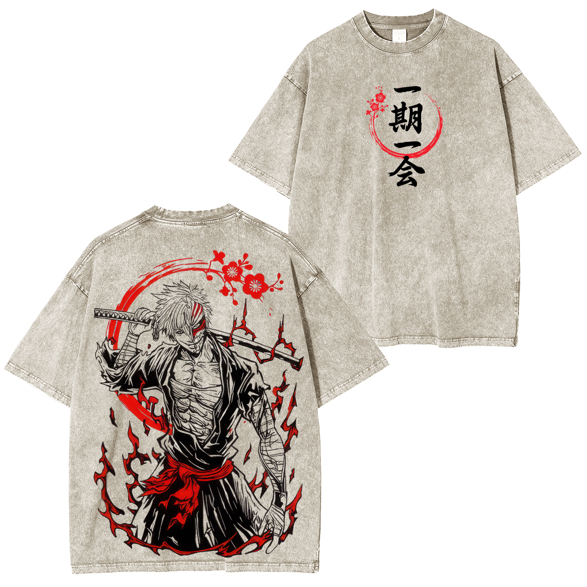 Bleach Ichigo Kurosaki Unisex Washed T-Shirt