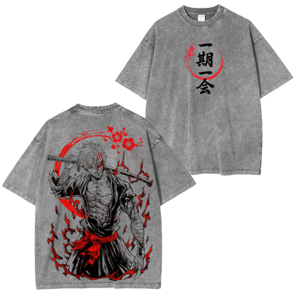 Bleach Ichigo Kurosaki Unisex Washed T-Shirt