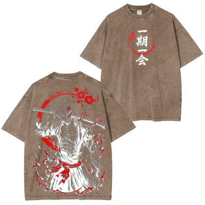 Bleach Ichigo Kurosaki Unisex Washed T-Shirt