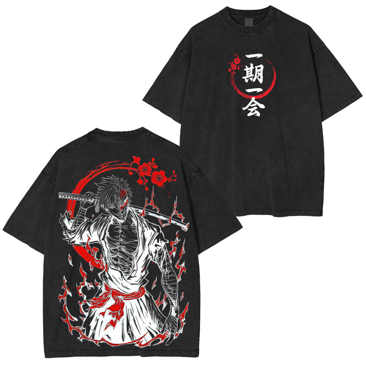 Bleach Ichigo Kurosaki Unisex Washed T-Shirt