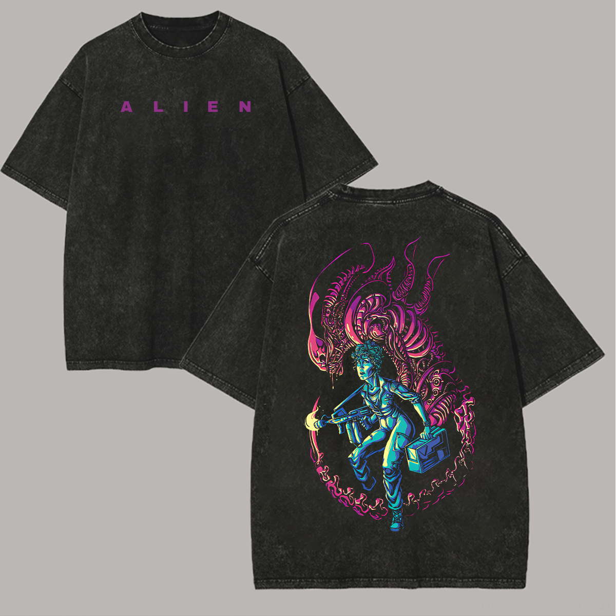 Aliens Movie Unisex Washed T-Shirt