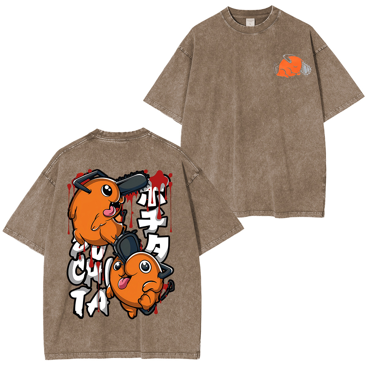 Chainsaw Man Pochita Unisex Washed T-Shirt