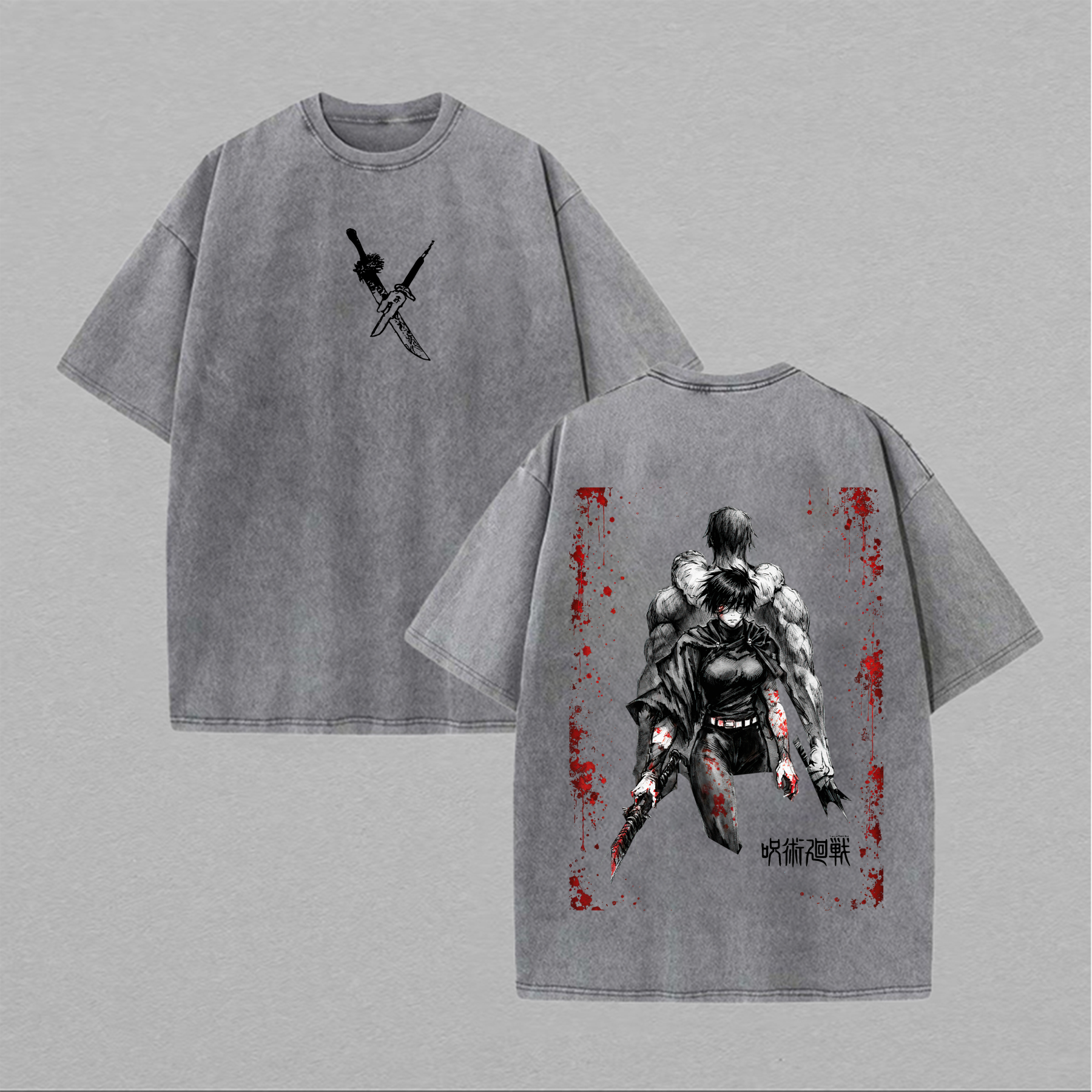 Jujutsu Kaisen Printed Unisex Washed T-Shirt