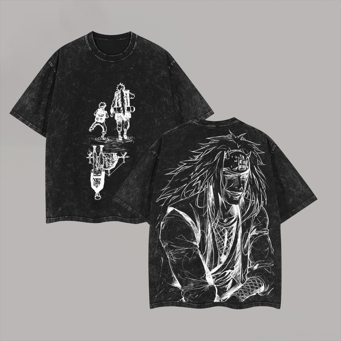 Naruto Jiraiya Printed Unisex Washed T-Shirt