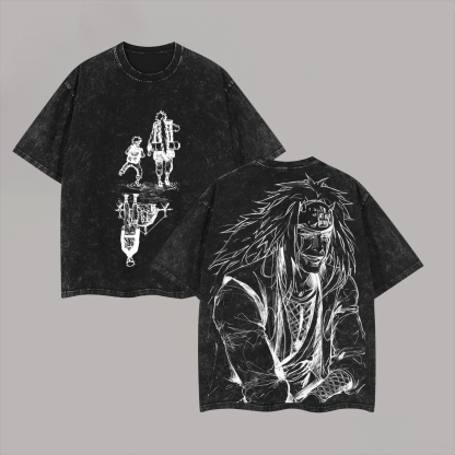 Naruto Jiraiya Printed Unisex Washed T-Shirt