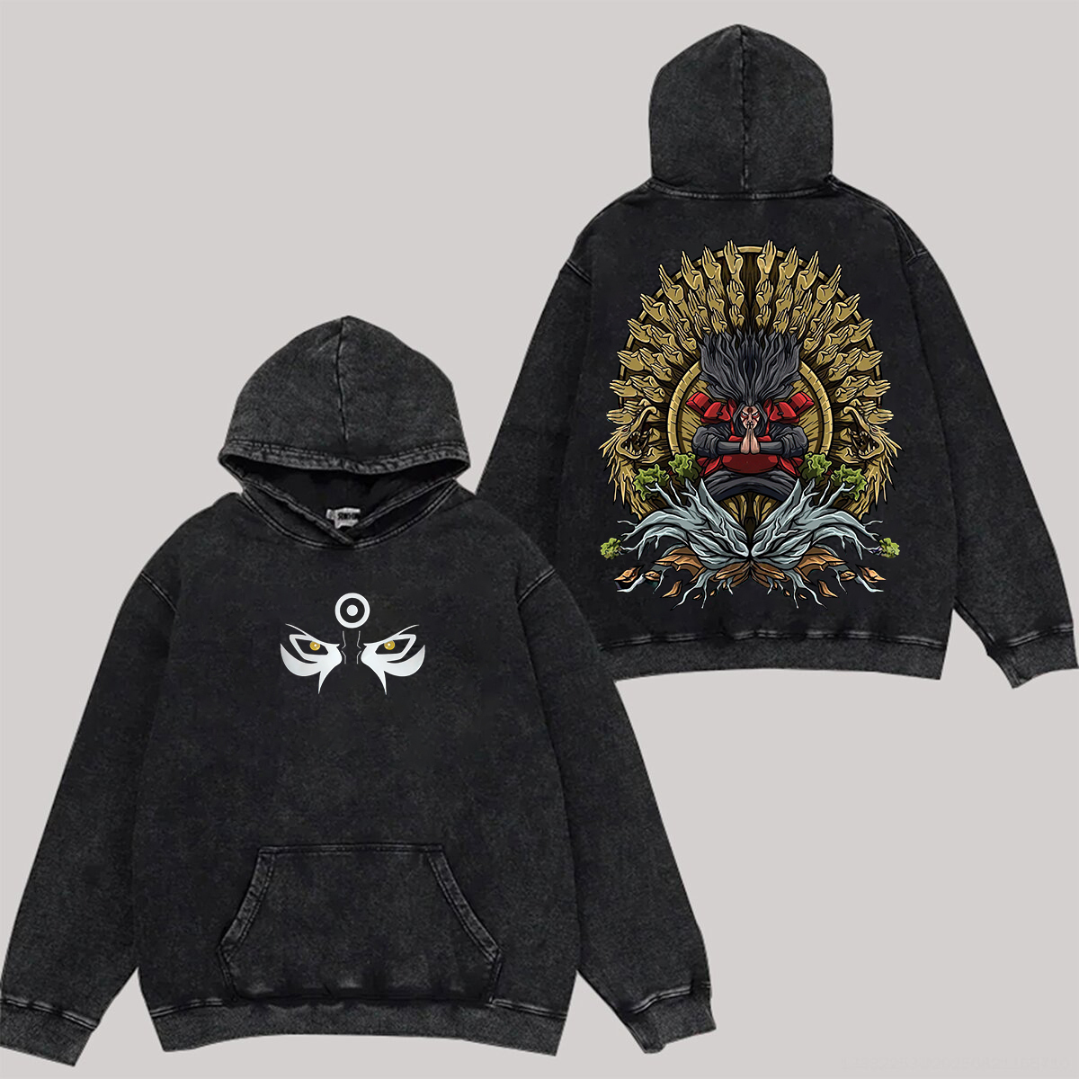 Naruto Printed Unisex Washed Hoodie