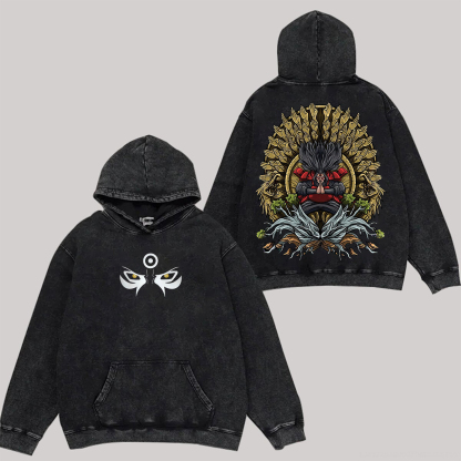 Naruto Printed Unisex Washed Hoodie
