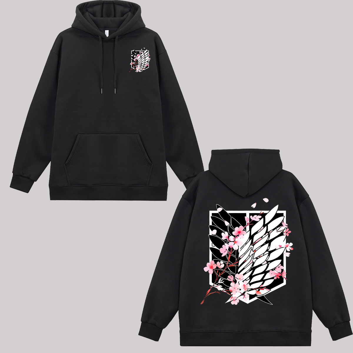 Attack on Titan Printed Fleece-lined Unisex Hoodie