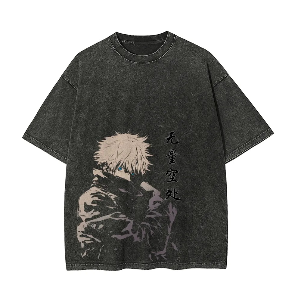 Jujutsu Kaisen Satoru Gojo Oversize Washed T-Shirt- Unisex