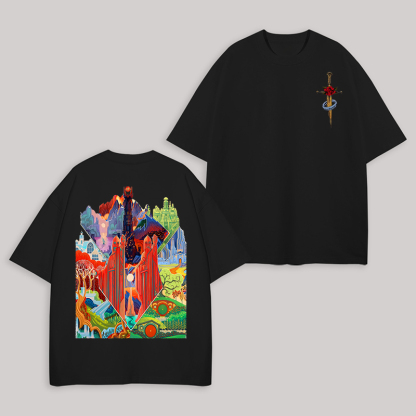 The Lord of the Rings Middle-earth Printed Unisex Oversized T-shirt
