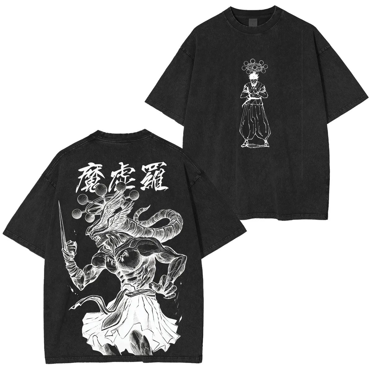 Jujutsu Kaisen Mahoraga Printed Unisex Washed T-Shirt