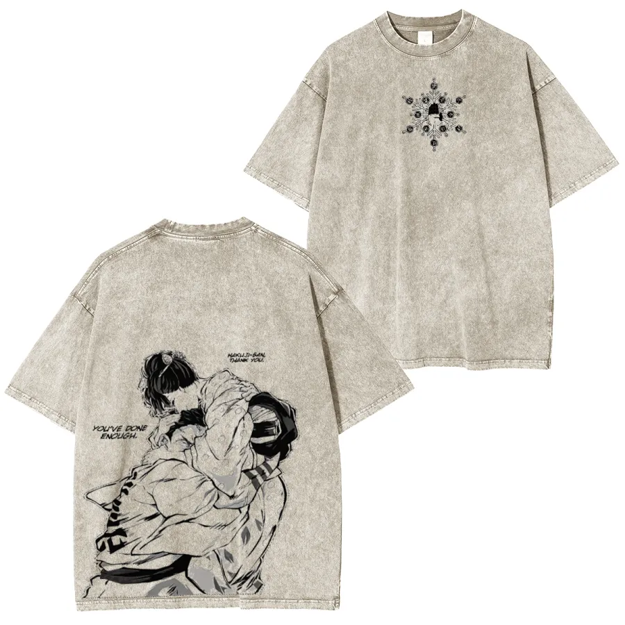 Demon Slayer Akaza Unisex Washed T-Shirt