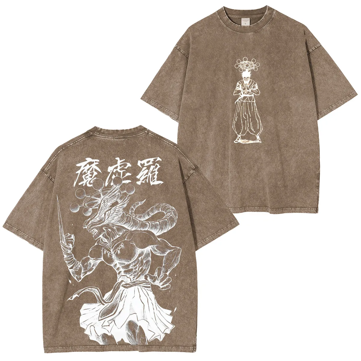 Jujutsu Kaisen Mahoraga Printed Unisex Washed T-Shirt