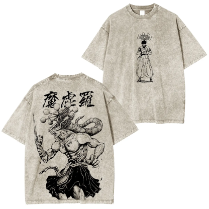Jujutsu Kaisen Mahoraga Printed Unisex Washed T-Shirt