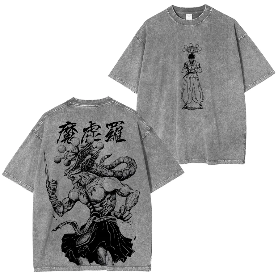 Jujutsu Kaisen Mahoraga Printed Unisex Washed T-Shirt
